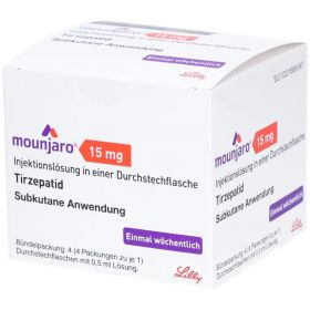 Mounjaro (Tirzepatide) раствор для п/к введ. 4 флакона 0,5 мл по 15 мг