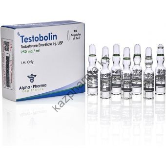 Testobolin (Тестостерон энантат) Alpha Pharma 10 ампул по 1мл (1амп 250 мг) - Душанбе
