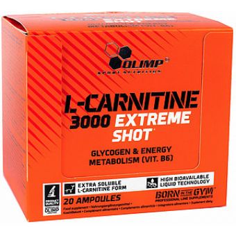 L- Карнитин Olimp L-Carnitine 3000 Extreme Shot (20 ампул по 25мл) - Душанбе